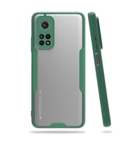 Xiaomi Mi 10T Pro 5G Kılıf Kamera Korumalı Arkası Şeffaf Silikon (Yeşil)