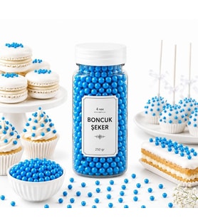 Dr. Gusto 4 Mm Mavi Boncuk Şeker 250 Gr