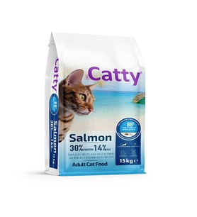 Catty Yetişkin Kedi Maması Somonlu 15 Kg (Beyaz)