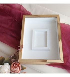 30x40 Cm Gold Pleksi Kaplı Fotoğraf Alanlı Anı Çerçevesi! İsimsiz Ledli! Ayna Çerçeve!(Fotoğraf Hediye)
