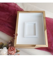 30x40 Cm Gold Pleksi Kaplı Fotoğraf Alanlı Anı Çerçevesi! İsimsiz Ledli! Ayna Çerçeve!(Fotoğraf Hediye)