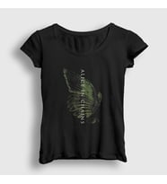 Presmono Kadın Siyah Wings Alice In Chains T-Shirt 8329tt