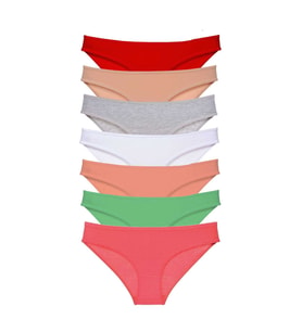 7 adet Süper Eko Set Likralı Kadın Slip Külot