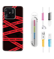 Xiaomi Poco X3 Pro M4 Pro X4 Pro C40 10C Kılıf Kablo Koruma Spiral Silikon Danger 1372