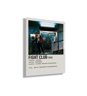 Temperli Cam Tablo Film Afişi Fight Club 1999 Görseli