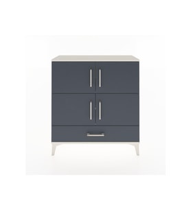 Arges Şifonyer 4 Raflı Tek Çekmeceli 4 Kapaklı 88x30x96 Aytaşı-Antrasit
