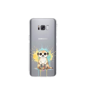 Samsung Galaxy S8 Plus ile Uyumlu Splash Mirket Tasarımlı Şeffaf Silikon Kılıf
