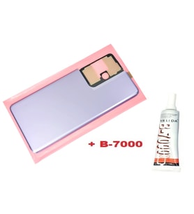 Tkgz Samsung Galaxy S21 UTRA Arka Pil Batarya Kapağı (CAM+B-7000) MAVİ