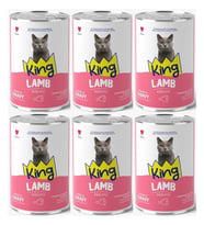 King Et Parçacıklı Kuzu Etli Yetişkin Kedi Konserve 400 Gr*6 ADET