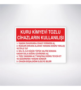 Kuru Kimyevi Cihazların Kullanılışı 21x28 Arkası Yapışkanlı Levha