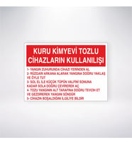 Kuru Kimyevi Cihazların Kullanılışı 21x28 Arkası Yapışkanlı Levha