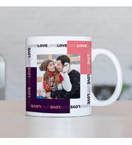 Kişiye Özel Fotoğraflı Love Sevgili Bardağı