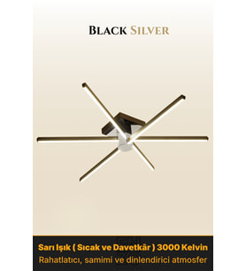 Nova 6 Silver 4000K LED Tavan Avize – Kumandalı Dim Edilebilir – Aşağı Işık