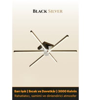 Nova 6 Silver 4000K LED Tavan Avize – Kumandalı Dim Edilebilir – Aşağı Işık