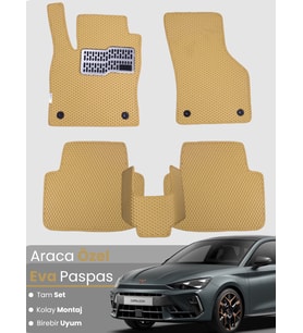 CUPRA LEON (2024-2025) Uyumlu EVA Paspas Tam Set–Araca Özel,Su Geçirmez,Kolay Montaj