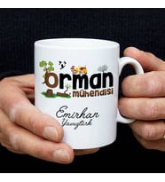 Orman Mühendisine Hediye Kupa Bardak
