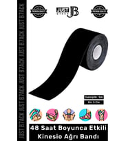 #KinesioBant Premium Hipoalerjenik Kol Omuz Sırt Bacak Sporcu Kas Bandajı 5m x 5cm Siyah Ağrı Bandı