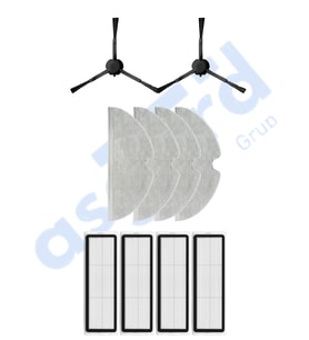 Dreame F9 - Z10 Pro Uyumlu 2 Yan Fırça 4 Filtre 4 Mop PKT-iasgf0001139