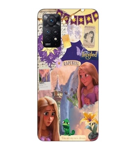 Redmi Note 12 Pro 4G Uyumlu Rapunzel Tasarımlı Şeffaf Telefon Kılıfı