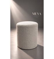 Dekoratif Modern Yuvarlak Puf 40x43 cm