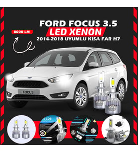 Ford Focus 3.5 2014-2018 Kısa Far Uyumlu Şimşek Etkili Led Xenon Performance Series H7