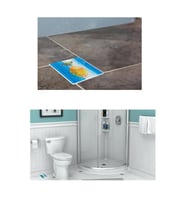 Balkon Gider Kapak Süsü Cam Gider Kapağı Banyo Gider Süsü (Renksiz)