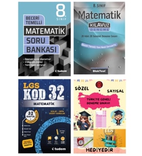 TUDEM YAYINLARI LGS MATEMATİK BECERİ TEMELLİ SORU BANKASI - MATEMATİK KLAVUZ DENEME - MATEMATİK KOD
