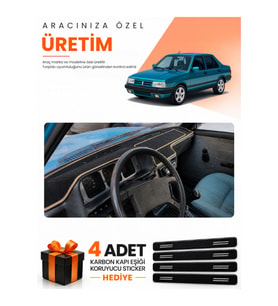 e-biz TOFAŞ ŞAHİN DOĞAN KARTAL KPK (1981-2002) Uyumlu Torpido Koruma Örtüsü Oto Kılıfı - Siyah-Bej - TF003