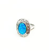 Opal Taşlı Gümüş Yüzük