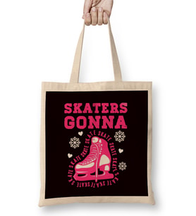 Ice Skater Girl Mouse Figure Ice Skating Winter Sports Bez Çanta Uzun Saplı