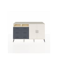 Kronos Konsol 4 Raflı 6 Çekmeceli 2 Kapaklı 176x59x99 Aytaşı-Aytaşı/Antrasit