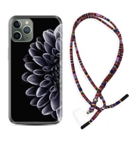 Apple iPhone 11 12 13 14 Pro Max Kılıf Boyun Asklı Rasta Silikon Çiçekler 1639