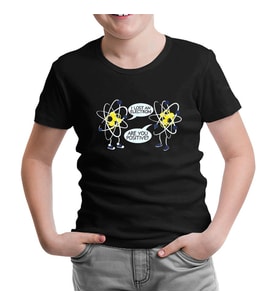 Okul ve Bilim - Fizik ve Elektron Siyah Çocuk Tshirt