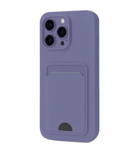 Apple iPhone 16 Pro Kılıf Kelvin Kartvizitli Silikon - Lila