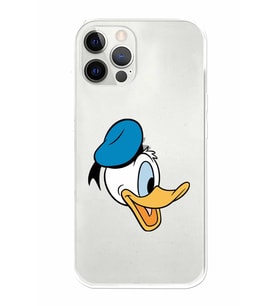 Apple iPhone 12 Pro Uyumlu Kamera Korumalı Tıpalı Kapak Donald Duck TasarımlıŞeffaf Kılıf