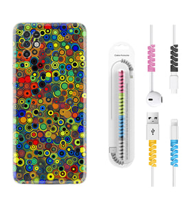 INFINIX Note 11 Pro Note 10 Hot 9 Play Kılıf Kablo Koruma Spiral Silikon Nazar Boncukları 1746