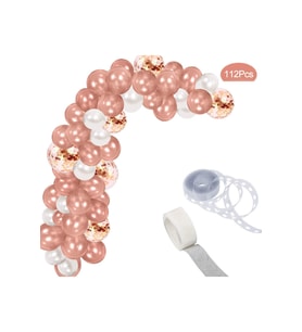 Rose Gold Renkli Konfeti Lateks Balon Parti Için Set