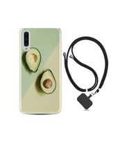 Samsung Galaxy A50 Kılıf Desenli Silikon Boyun Askılı Dog In The Dress 1364