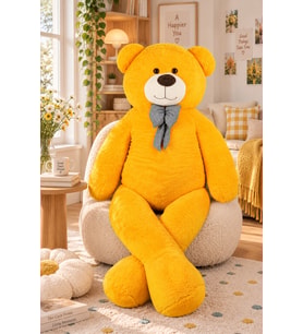 Pandamkee 200 cm Papyonlu Büyük Ayıcık (%100 Yerli) (Sarı)