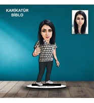 KİŞİYE ÖZEL KADIN VETERİNER TASARIMLI KARİKATÜR BİBLO B99