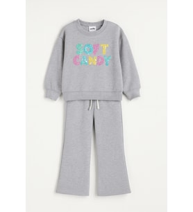 Kız Çocuk Renkli Payet Nakışlı 2’li Eşofman Takımı (Sweatshirt + Alt) 10760