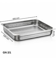 ÜRET Delikli Gastronom Küvet GN 2/1 65 mm 18,5 lt