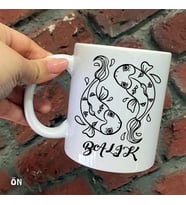 Size Özel Balık Burcu ve Özellikleri Seramik Baskılı Kupa Bardaklar