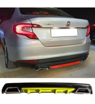 Fiat Egea Sedan Sarı Difüzör Çiftli Kare Egzoz Görünümlü D Tip Difizör