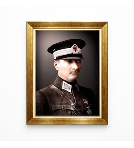 Tablore Atatürk Üniformalı Kanvas Tablo - Mareşal Üniformalı Atatürk Portresi - Tarihi ve Askeri Temalı Tablo