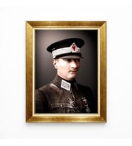 Tablore Atatürk Üniformalı Kanvas Tablo - Mareşal Üniformalı Atatürk Portresi - Tarihi ve Askeri Temalı Tablo