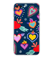 PrintiFy iPhone 8 Plus ile Uyumlu Retro Color 3  Kamera Korumalı Şeffaf  Kılıf