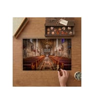 Katedral Kilise Protestan Tasarımı 240 parça Ahşap Puzzle Ahşap Kutuda MP05420