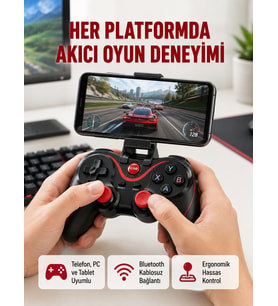 Hafif ve Taşınabilir Kablosuz Bluetooth Oyun Konsolu