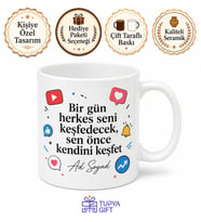 Keşfete Düşmek İsteyen Fenomen Adaylarına Motivasyon Kupası Hediye Bardak